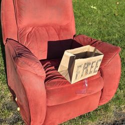 Free        Red Microfiber Lazyboy Recliner 