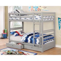 TWIN/TWIN BUNK BED   (Mattress not included)🤑 Free Financing 🛒 Apply Now 