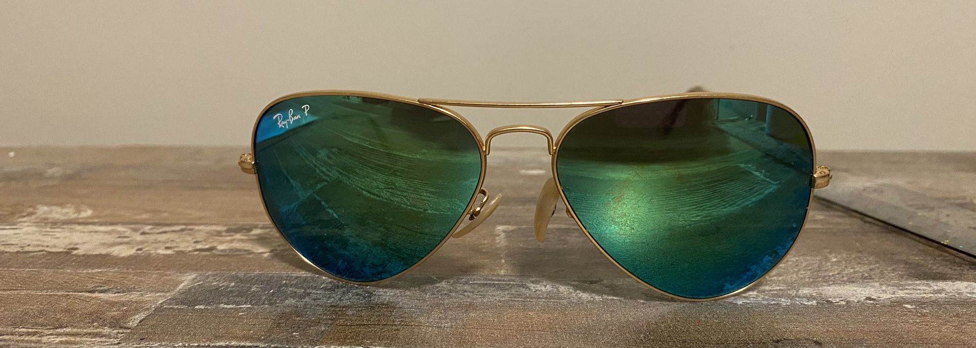 Ray Ban Green Aviator Sunglasses