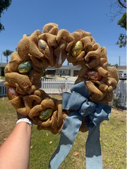 Easter Burlap Wreath