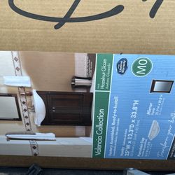 New In Box Vanity, Porcelain Sink Top And Mirror 