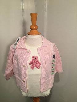 Baby Gap Newborn Knit Cardigan and L/S Onesie - NEW