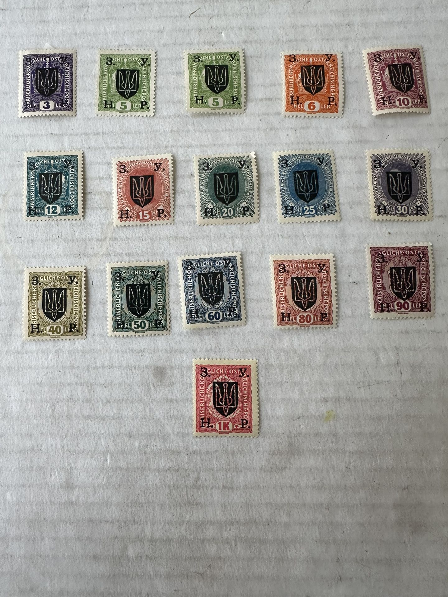 Western Ukraine Mint Hinge Group Of Stamps
