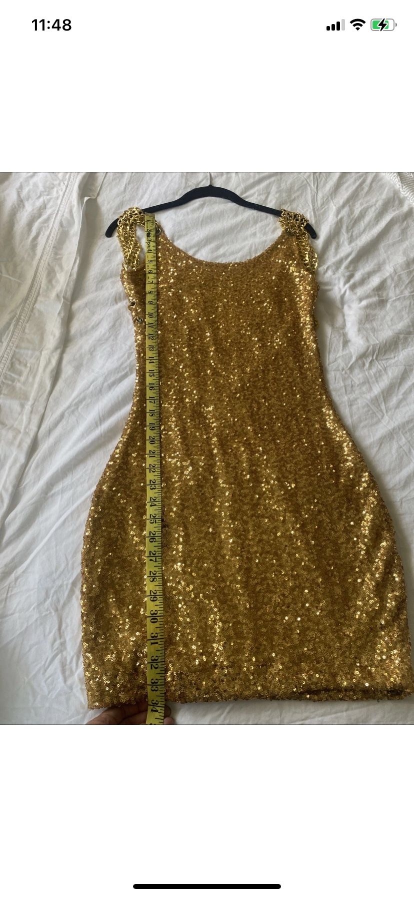 cocktail Gold Sequins dress Custom Made In Colombia