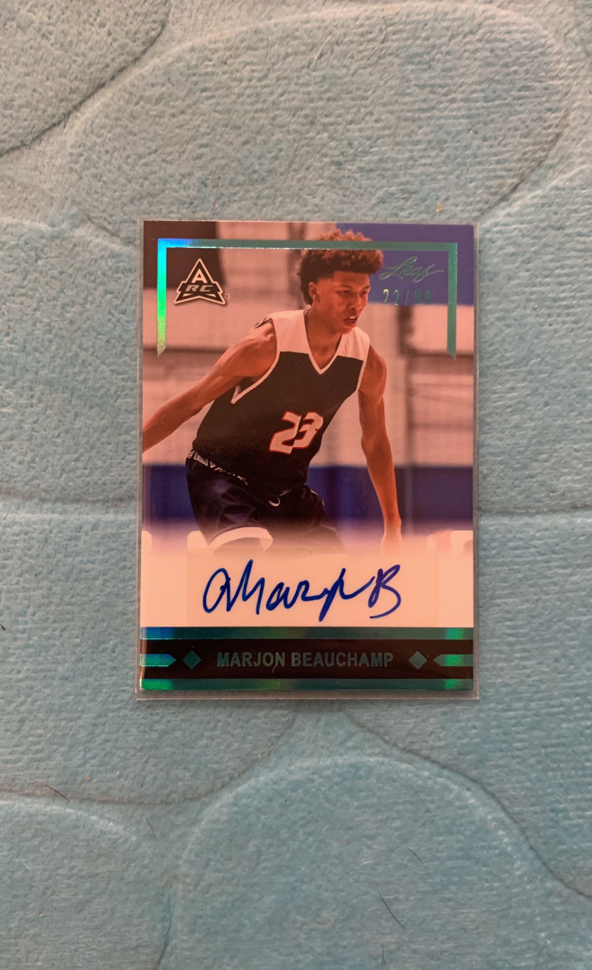 2022 Leaf Autographed Marjon Beauchamp #GLR-MJB Rookie Card 22/99