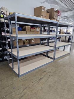 Warehouse Boltless Industrial Stock Supply Storage Rack Shelving 72 in W x 18 in D Shelves Similar To Uline And Grainger Delivery Available