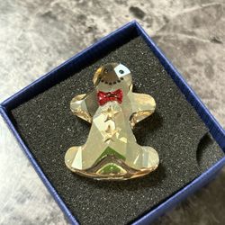 Swarovski crystal gingerbread man figure 