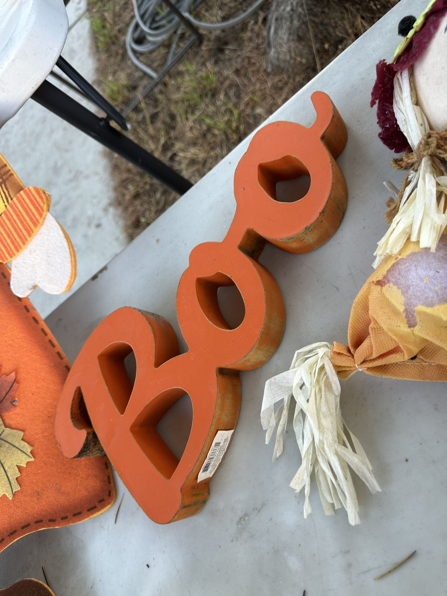 BOO Sign Halloween π $8 Very Good Condition Wood