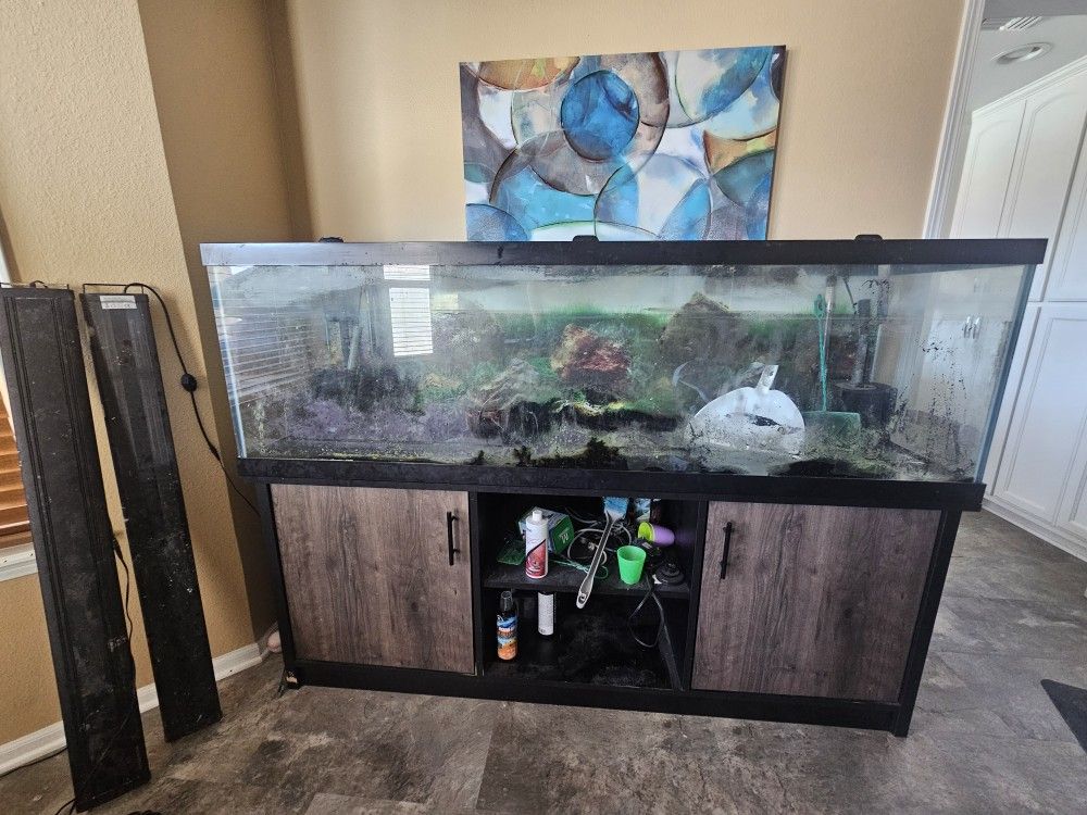 125 Gallon Fish Tank With Stand And Lid