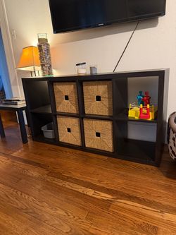 Like new! IKEA Black-Brown Shelf Unit