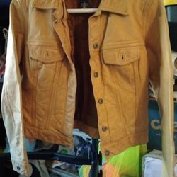 Women's Gap leather tan jacket size small