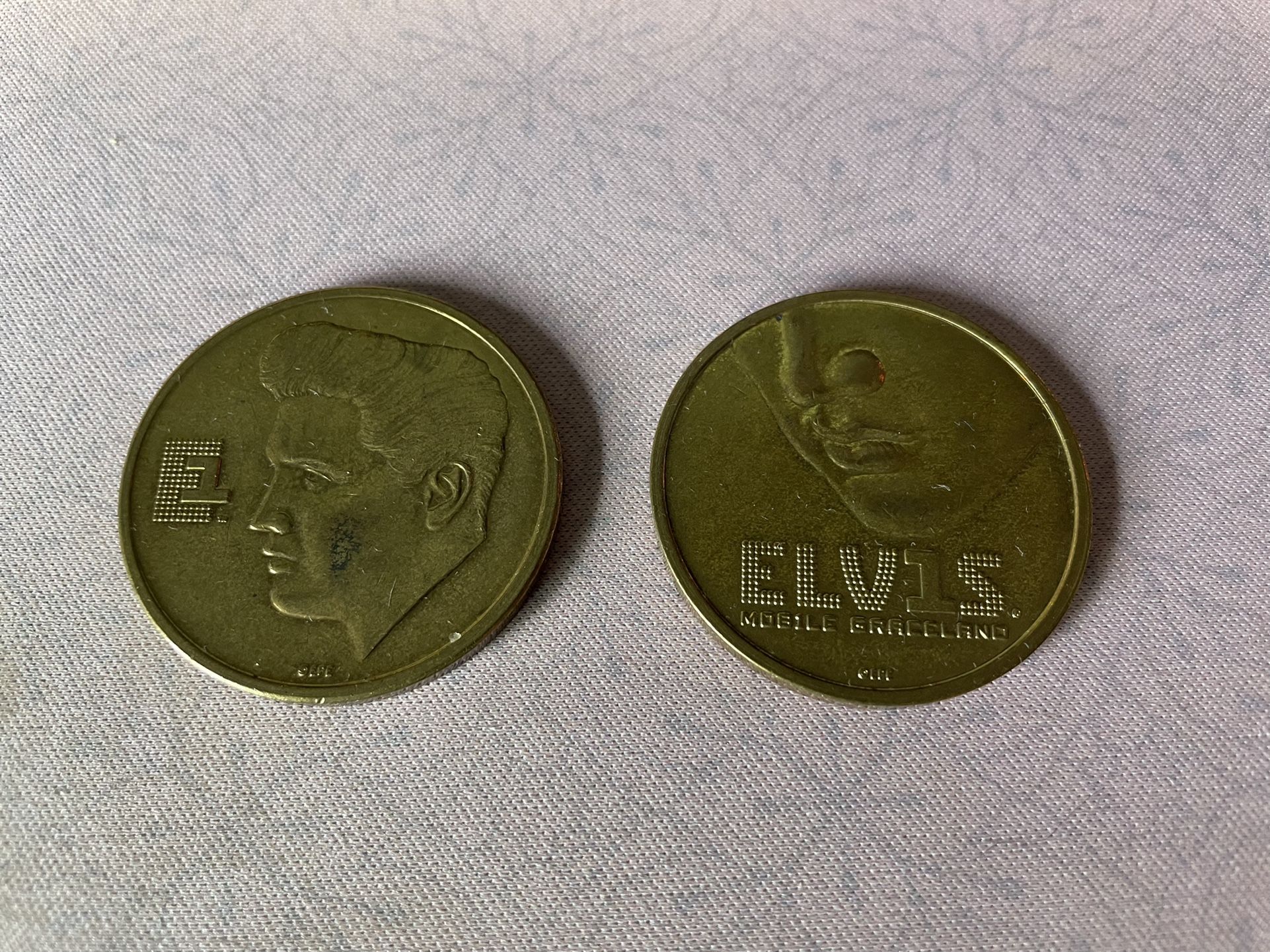 2 Harrah’s Casino Gold Plated Elvis Commerative Coins