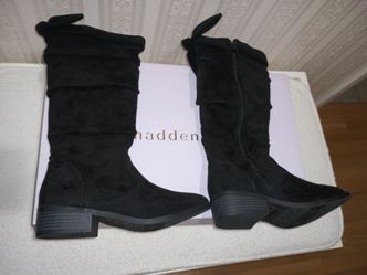 NEW Girls Size 3M Suede-Like High Boots With Box