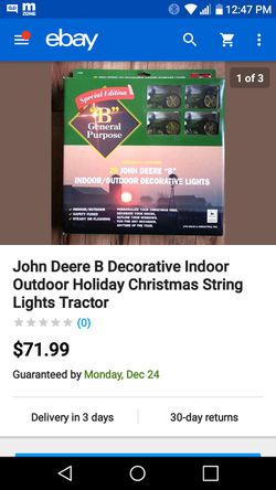 John Deere MODEL "A" tractor Christmas lights