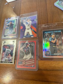 MLB Baseball Card Lot – 5 Cards