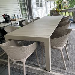 Patio Table Set With 10 Chairs 