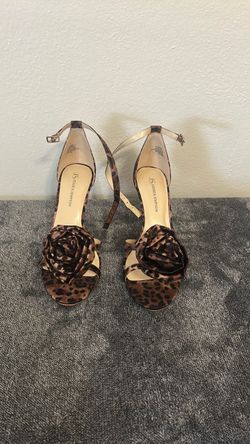 Jessica Simpson Leopard Print Heeled Sandals
