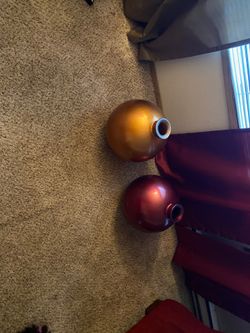 Two balls to put plants and other things in