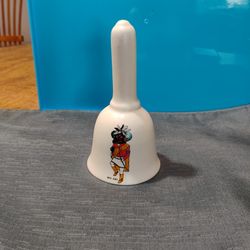 Vintage Decorative Porcelain Bell with Kachina Design