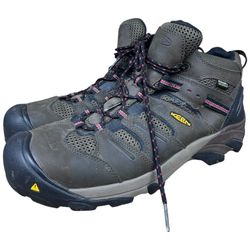 KEEN Utility Lansing Mid Waterproof Steel Toe Work Boots Brown Men Size 15EE