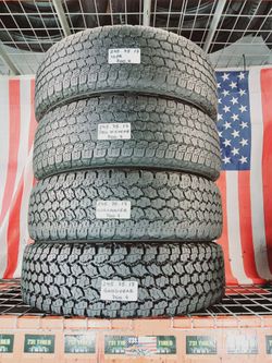4 Used Tires Size: 245 75 17 Goodyear Wrangler Adventure with Kevlar Ride Comfort All-Terrain/Highway 245/75R17 On-Road All
