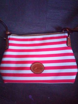Dooney & Bourke red and white crossbody purse
