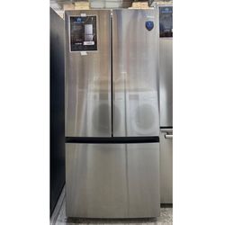 🔥Midea Refrigerator Standard-Depth 18.4-cu ft 30-in Wide French Door