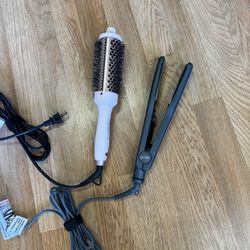 K&K Hot Air Brush + B Logo Flat Iron (Set of 2)