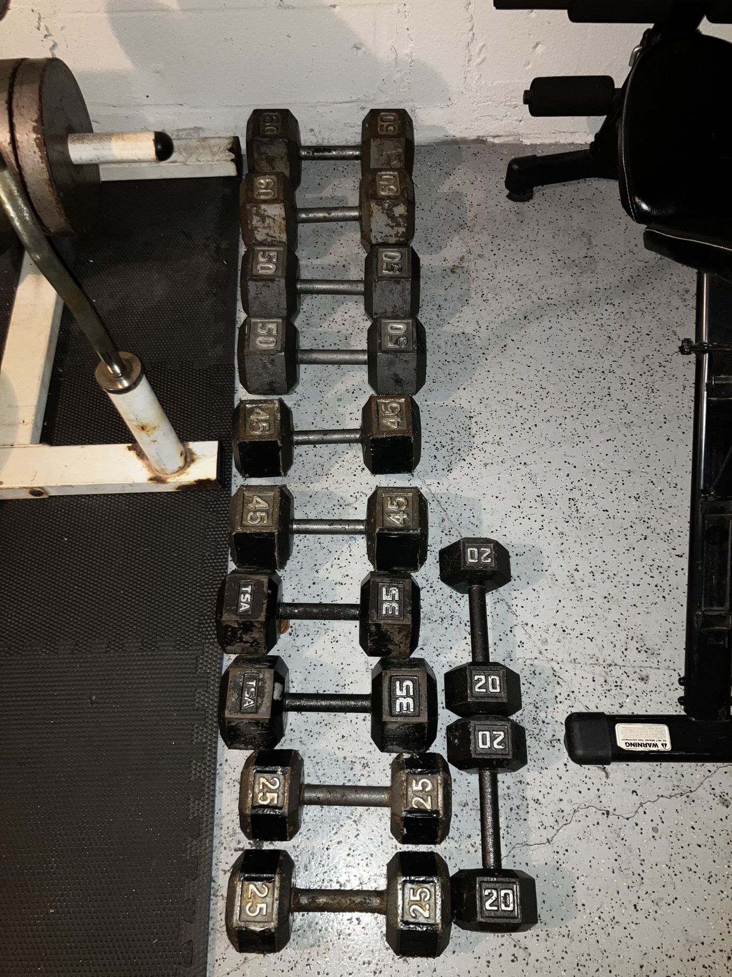 Used Steel Body Building Free Weight Set