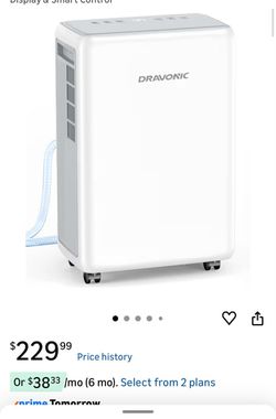 30 Pints Dehumidifier, 2000 Sq.Ft Dehumidifiers for Home with 3.3ft Continuous Drain Hose, 3 Modes, Real-Time Humidity Display & Smart Control  Brand 