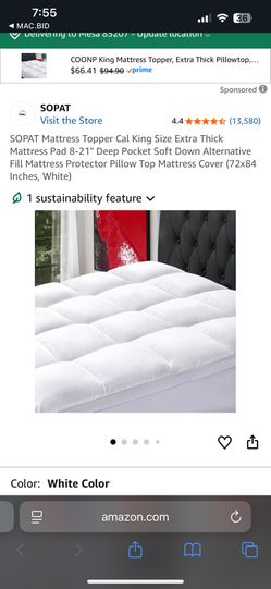 SOPAT Extra Thick Cal King Mattress Topper 