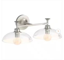 KOHLER Tone 2 Light Brushed Nickel Indoor Bathroom Vanity Light Fixture, UL Listed