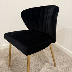 Velvet Vanity / Accent Chairs – Set of 2 (Excellent Condition)
