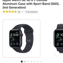 Apple Watch SE 44mm Cellar And Gps 