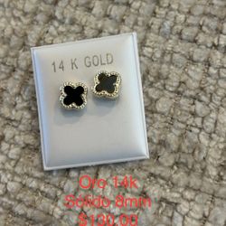 14k Solid Gold Earrings 8mm