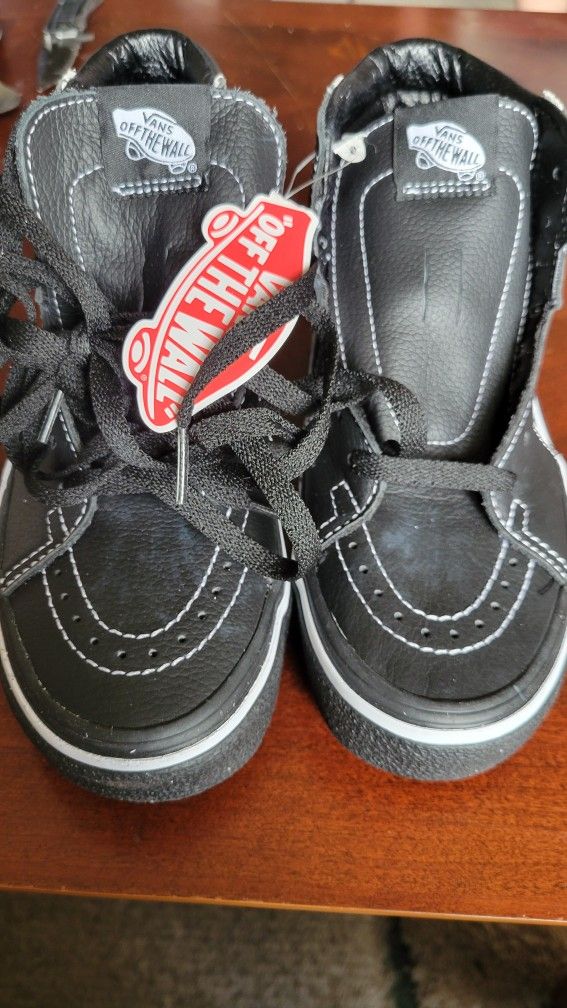 Vans SK8-HI Bolt Black Leather Shoes