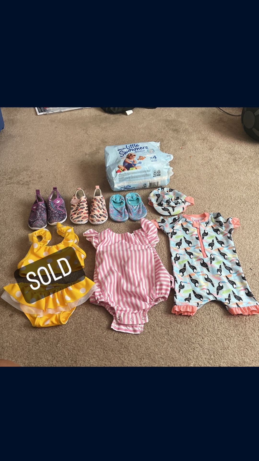 Girl: Infant Swimwear + Swim Shoes & Swim Hats