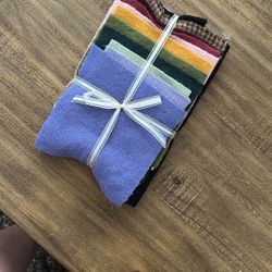 Folk Floral Wool Cottagecore Purse Set New