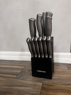 Heavy Duty Stainless Steel Knives Set with Base