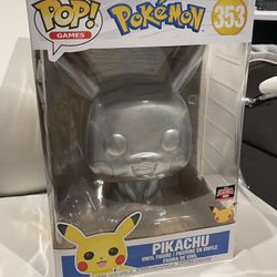 Jumbo Matallic Pikachu Funko Pop Target Con 2021 25th Anniversary Exclusive