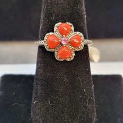 Mediterranean Coral  Ring 