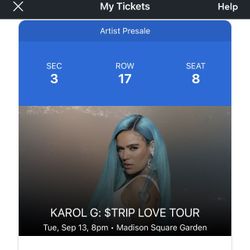 Karol G Strip Tour Tickets