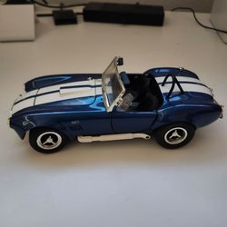 Shelby Blue Model Car with White Stripes