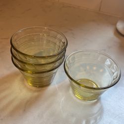 Vintage Amber Custard Cups Set Of Four