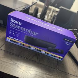 Roku Streambar | 4K/HD/HDR Streaming Media Player & Premium Audio, All In One, Includes Roku Voice Remote