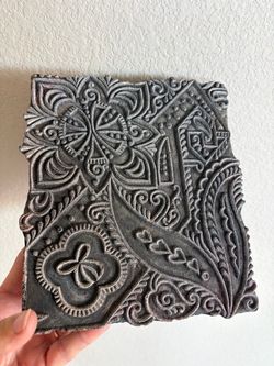 Set of 8 Wooden Printing Blocks
