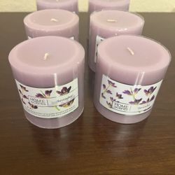 (6) Six Home Scents Lavender 3x3 in Candles