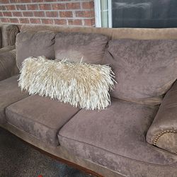 Tan Couch Set With Ottoman 