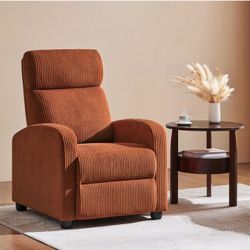 Recliner Chair with 3 Adjustable Angles Armchair Brick Red