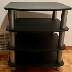 Electronics Audio Video Rack Assembled 4-Shelf Shelving Unit